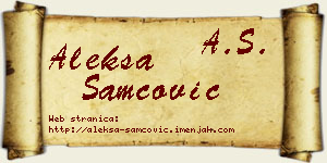 Aleksa Samčović vizit kartica